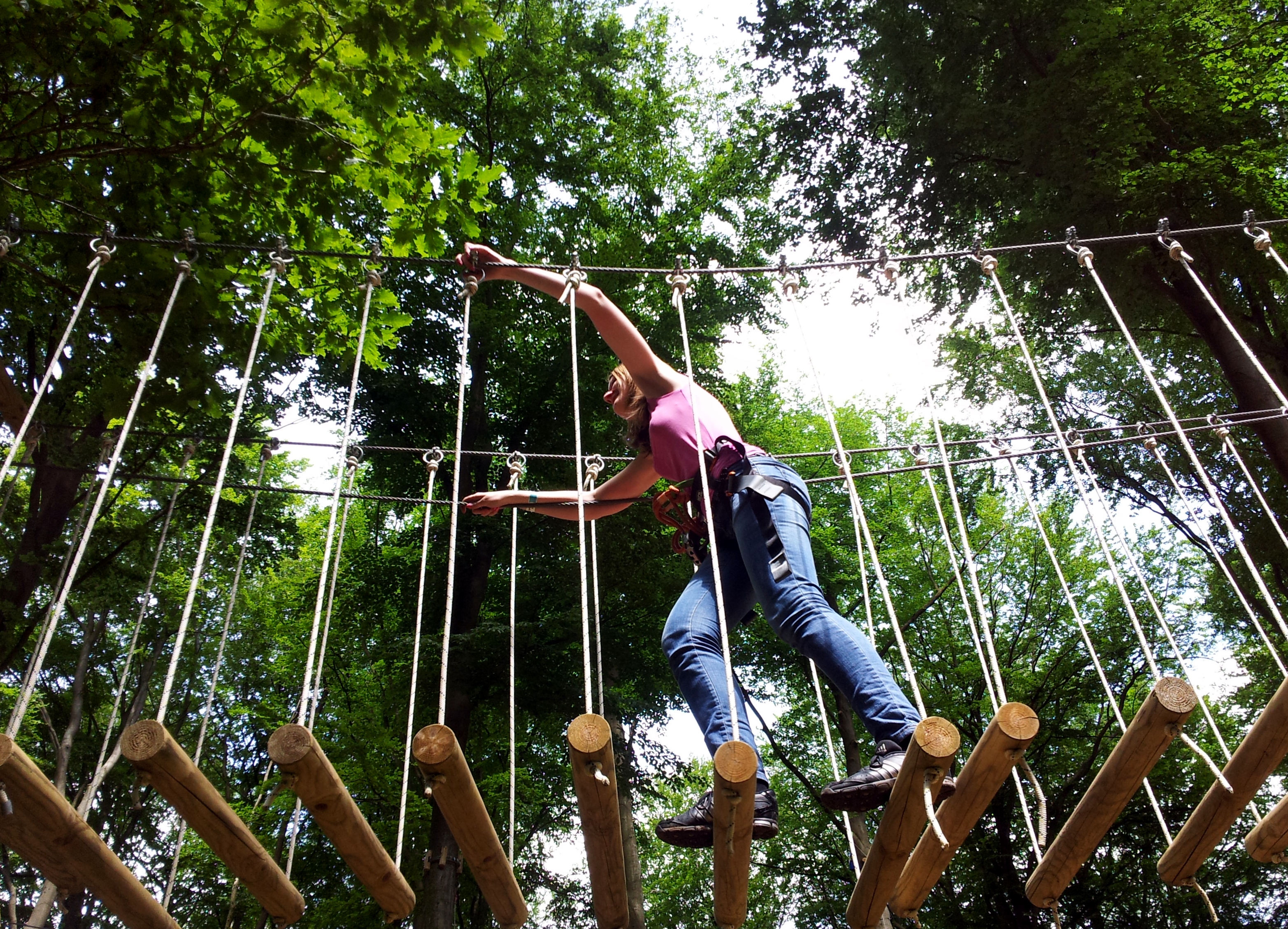 femme dans les arbres